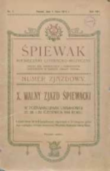 Śpiewak: miesięcznik literacko-muzyczny : organ K&oacute;ł Śpiewackich i Tow[arzystw] Organist&oacute;w w obrębie Rzeszy Niemieckiej 1914.07.01 R.8 Nr7