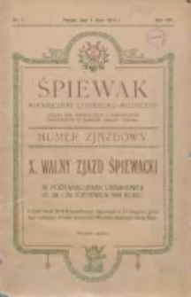 Śpiewak: miesięcznik literacko-muzyczny : organ Kół Śpiewackich i Tow[arzystw] Organistów w obrębie Rzeszy Niemieckiej 1914.07.01 R.8 Nr7
