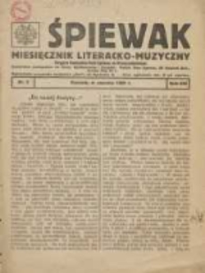 Śpiewak: miesięcznik literacko-muzyczny : organ Związku Kół Śpiewackich w Poznańskiem 1921.06 R.13 Nr2