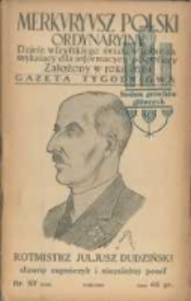 Merkuryusz Polski Ordynaryiny: dzieie wszystkiego świata w sobie zamykaiący dla informacyey pospolitey. 1938.12.03 Nr57