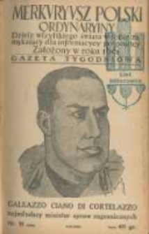 Merkuryusz Polski Ordynaryiny: dzieie wszystkiego świata w sobie zamykaiący dla informacyey pospolitey. 1939.03.05 Nr11