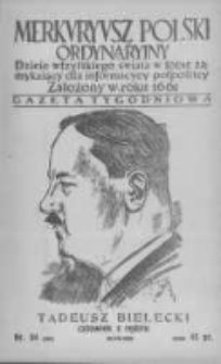 Merkuryusz Polski Ordynaryiny: dzieie wszystkiego świata w sobie zamykaiący dla informacyey pospolitey. 1939.07.30 Nr34