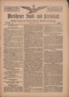 Wreschener Stadt und Kreisblatt: amtlicher Anzeiger f&uuml;r Wreschen, Miloslaw, Strzalkowo und Umgegend 1909.06.26 Nr74