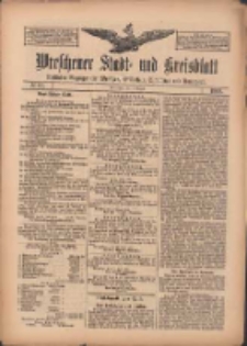 Wreschener Stadt und Kreisblatt: amtlicher Anzeiger f&uuml;r Wreschen, Miloslaw, Strzalkowo und Umgegend 1909.08.05 Nr91