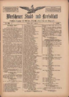 Wreschener Stadt und Kreisblatt: amtlicher Anzeiger f&uuml;r Wreschen, Miloslaw, Strzalkowo und Umgegend 1909.09.07 Nr105