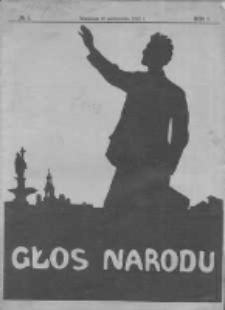 Głos Narodu: illustrowany tygodnik społeczno-literacki. 1913.10.19 R.1 No1