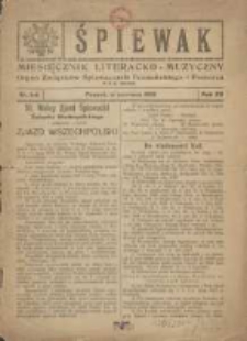 Śpiewak: miesięcznik literacko-muzyczny : organ Związku Kół Śpiewackich w Poznańskiem 1923.06 R.15 Nr5-6