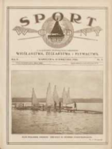 Sport Wodny: czasopismo poświęcone sprawom wioślarstwa, żeglarstwa i pływactwa 1926.04.10 R.2 Nr4