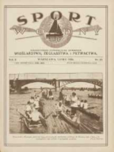 Sport Wodny: czasopismo poświęcone sprawom wioślarstwa, żeglarstwa i pływactwa 1926.07 R.2 Nr10