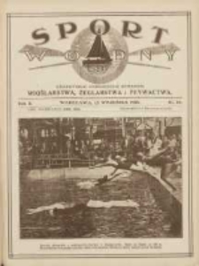 Sport Wodny: czasopismo poświęcone sprawom wioślarstwa, żeglarstwa i pływactwa 1926.09.15 R.2 Nr13