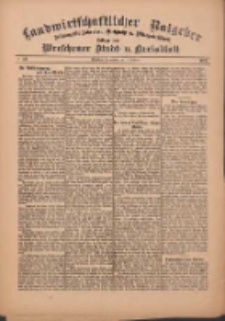 Landwirtschaftlicher Ratgeber: Zeitung für Ackerbau, Viehzucht u. Milchwirtschaft: Beilage zum Wreschener Stadt- u. Kreisblatt 1912.10.12 Nr42
