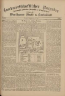 Landwirtschaftlicher Ratgeber: Zeitung für Ackerbau, Viehzucht u. Milchwirtschaft: Beilage zum Wreschener Stadt- u. Kreisblatt 1911.04.29 Nr18