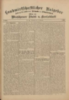 Landwirtschaftlicher Ratgeber: Zeitung f&uuml;r Ackerbau, Viehzucht u. Milchwirtschaft: Beilage zum Wreschener Stadt- u. Kreisblatt 1911.09.23 Nr39