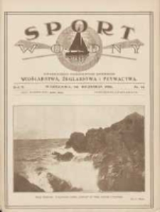 Sport Wodny: czasopismo poświęcone sprawom wioślarstwa, żeglarstwa i pływactwa 1926.09.30 R.2 Nr14