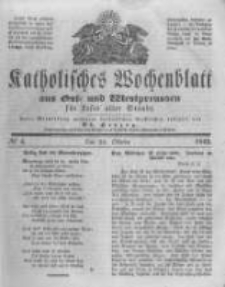Katholisches Wochenblatt aus Ost- und Westpreussen f&uuml;r Leser aller St&auml;nde. 1842.10.22 No4