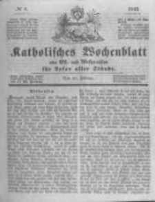 Katholisches Wochenblatt aus Ost- und Westpreussen f&uuml;r Leser aller St&auml;nde. 1843.02.18 No8