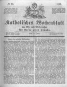 Katholisches Wochenblatt aus Ost- und Westpreussen f&uuml;r Leser aller St&auml;nde. 1843.06.03 No23