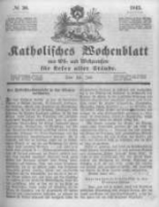 Katholisches Wochenblatt aus Ost- und Westpreussen f&uuml;r Leser aller St&auml;nde. 1843.07.22 No30