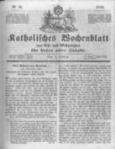 Katholisches Wochenblatt aus Ost- und Westpreussen f&uuml;r Leser aller St&auml;nde. 1843.10.07 No41