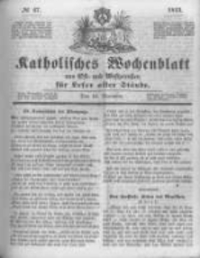 Katholisches Wochenblatt aus Ost- und Westpreussen f&uuml;r Leser aller St&auml;nde. 1843.11.18 No47