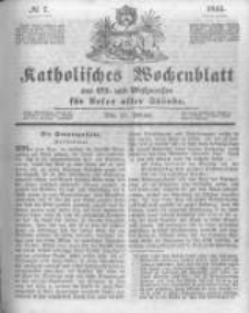 Katholisches Wochenblatt aus Ost- und Westpreussen f&uuml;r Leser aller St&auml;nde. 1844.02.17 No7