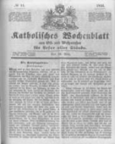 Katholisches Wochenblatt aus Ost- und Westpreussen f&uuml;r Leser aller St&auml;nde. 1844.03.16 No11