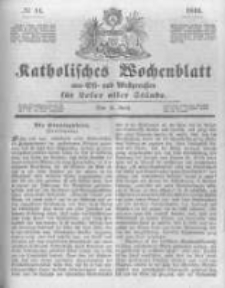 Katholisches Wochenblatt aus Ost- und Westpreussen f&uuml;r Leser aller St&auml;nde. 1844.04.06 No14