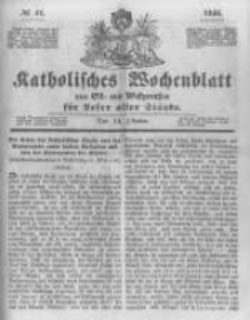 Katholisches Wochenblatt aus Ost- und Westpreussen f&uuml;r Leser aller St&auml;nde. 1844.10.12 No41