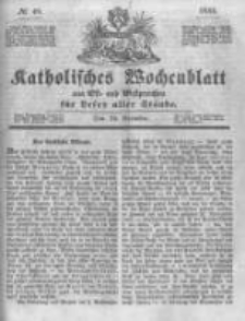 Katholisches Wochenblatt aus Ost- und Westpreussen f&uuml;r Leser aller St&auml;nde. 1844.11.30 No48