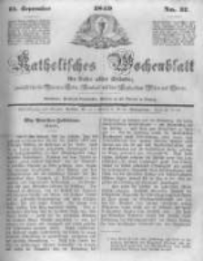 Katholisches Wochenblatt f&uuml;r Leser aller St&auml;nde zun&auml;chst f&uuml;r die Di&ouml;cesen Culm, Ermeland und das Erzbisthum Posen und Gnesen. 1849.09.15 No37
