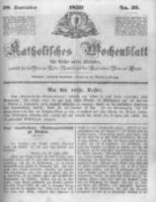 Katholisches Wochenblatt f&uuml;r Leser aller St&auml;nde zun&auml;chst f&uuml;r die Di&ouml;cesen Culm, Ermeland und das Erzbisthum Posen und Gnesen. 1850.09.28 No39
