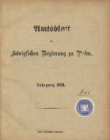 Amtsblatt der Königlichen Regierung zu Posen. 1886.01.05 Nro.1