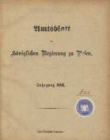 Amtsblatt der Königlichen Regierung zu Posen. 1886.01.05 Nro.1