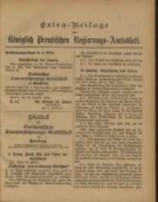 Extra = Beilage zum Königlich Preußischen Regierungs - Amtsblatt