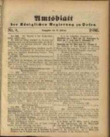 Amtsblatt der K&ouml;niglichen Regierung zu Posen. 1886.02.23 Nro.8
