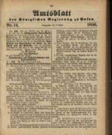 Amtsblatt der Königlichen Regierung zu Posen. 1886.04.06 Nro.14