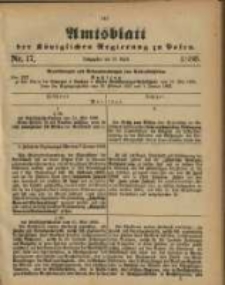 Amtsblatt der Königlichen Regierung zu Posen. 1886.04.27 Nro.17