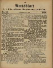 Amtsblatt der Königlichen Regierung zu Posen. 1886.06.29 Nro.26