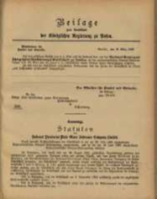 Beilage zum Amtsblatt der Königlichen Regierung zu Posen