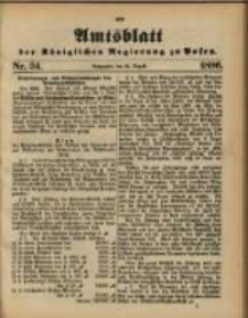 Amtsblatt der Königlichen Regierung zu Posen. 1886.08.24 Nro.34