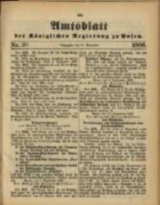 Amtsblatt der Königlichen Regierung zu Posen. 1886.09.21 Nro.38