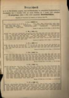 Verzeichniss …. vom 3. September 1886 … am 1. Januar 1887....