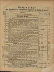 Sachregister ... für 1886.