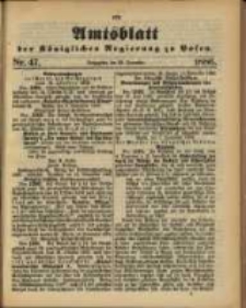 Amtsblatt der Königlichen Regierung zu Posen. 1886.11.23 Nro.47