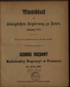 Amtsblatt der Königlichen Regierung zu Posen. 1871.01.03 Nro.1