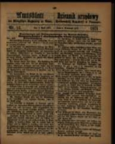 Amtsblatt der Königlichen Regierung zu Posen. 1871.04.04 Nro.14