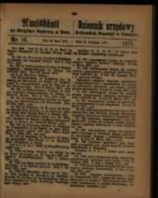 Amtsblatt der Königlichen Regierung zu Posen. 1871.04.18 Nro.16