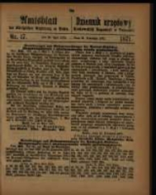 Amtsblatt der Königlichen Regierung zu Posen. 1871.04.25 Nro.17