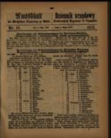 Amtsblatt der Königlichen Regierung zu Posen. 1871.05.09 Nro.19