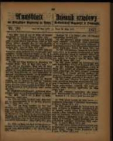Amtsblatt der Königlichen Regierung zu Posen. 1871.05.16 Nro. 20